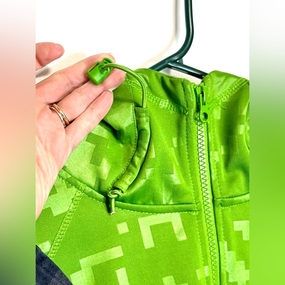 ✨LIKE NEW✨ The North Face Green Pixelated Minecraft Full Zip Jacket Hoodie - Picture 7 of 12